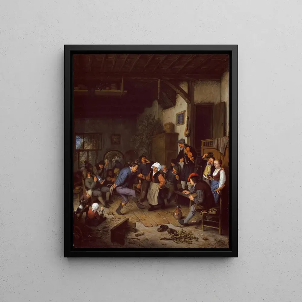 Gemälde Die Feiernden der Herberge - Adriaen van Ostade | Kunstdruck