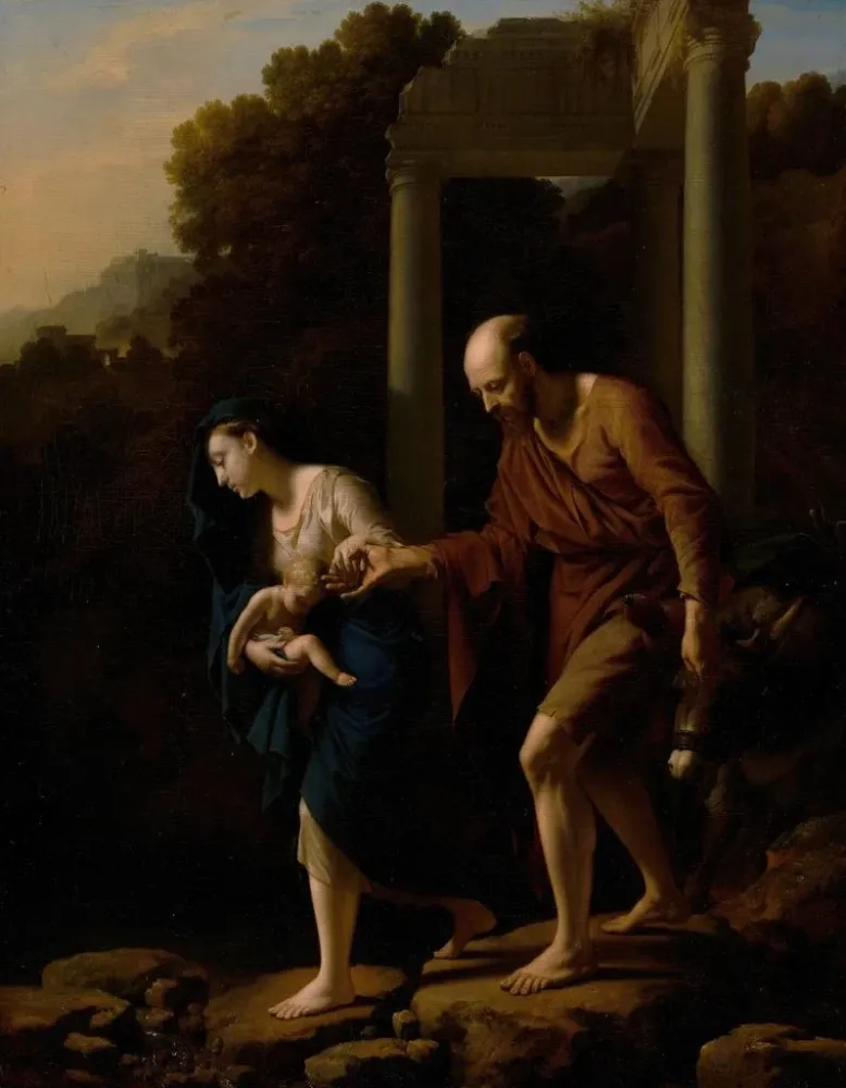 Gemälde Die Flucht nach Ägypten - Adriaen van der Werff | Kunstdruck