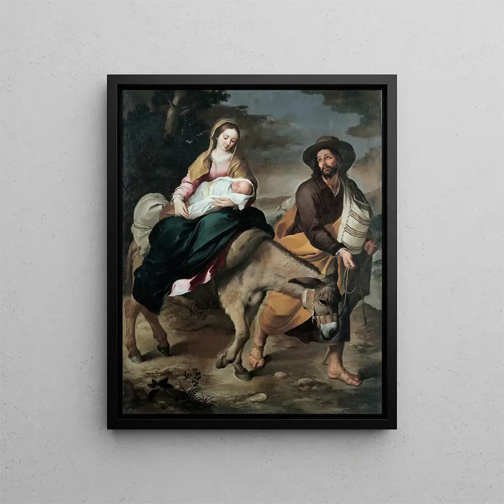 Gemälde Die Flucht nach Ägypten - Bartolomé Esteban Murillo | Kunstdruck