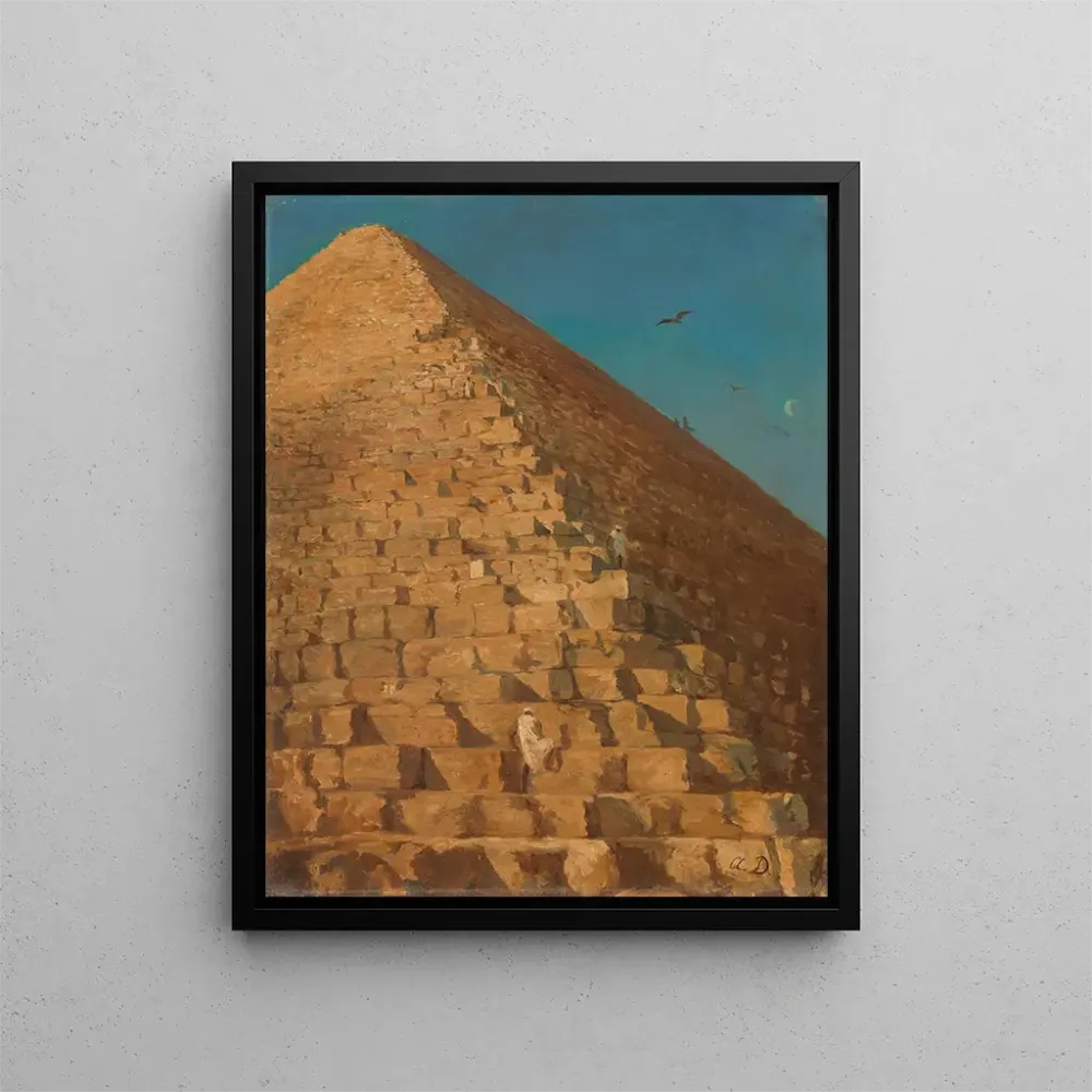 Gemälde Die große Pyramide von Gizeh - Adrien Dauzats | Kunstdruck