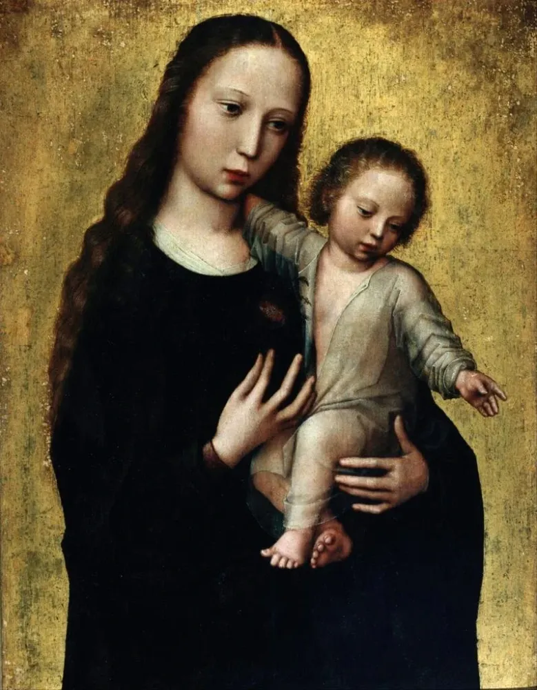 Gemälde Die Jungfrau Maria mit dem Jesuskind Hemd - Adriaen Isenbrandt | Kunstdruck