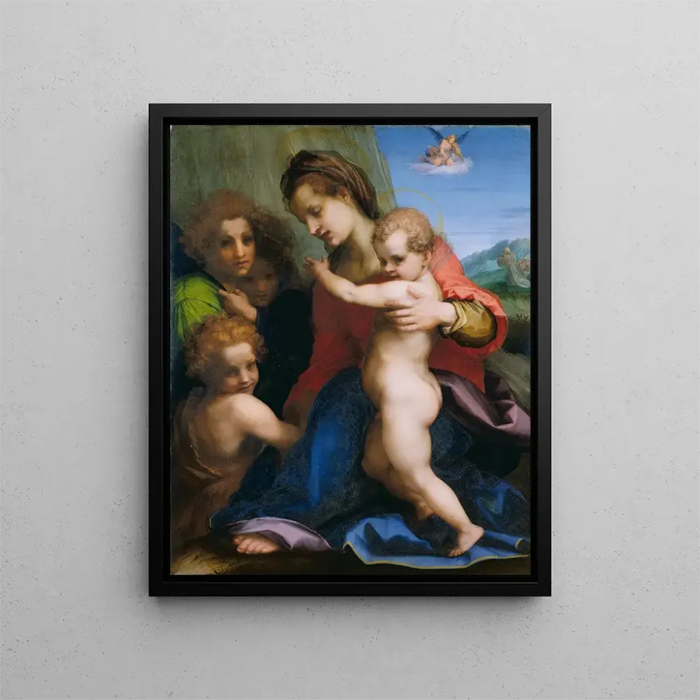 Gemälde Die Jungfrau mit dem Kind und dem Täufling - Andrea del Sarto | Kunstdruck
