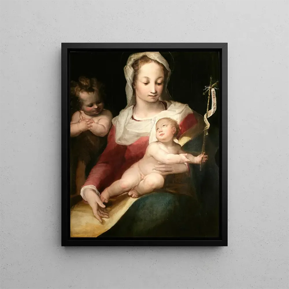 Gemälde Die Jungfrau mit Kind und dem jungen Johannes - Alessandro Casolani | Kunstdruck