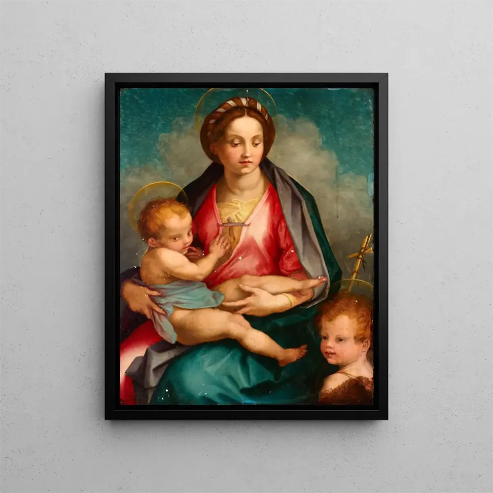 Gemälde Die Jungfrau mit Kind und Johannes dem Täufer - Andrea del Sarto | Kunstdruck