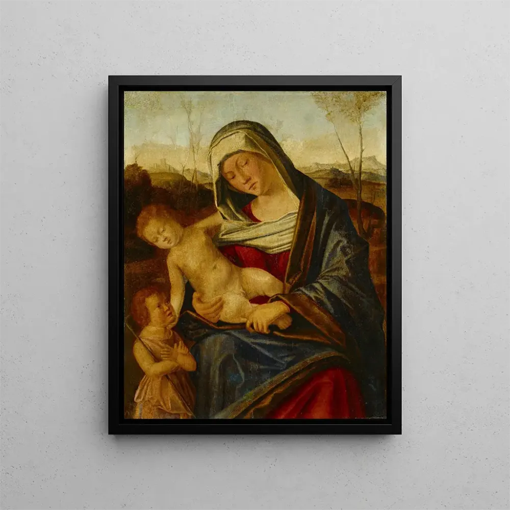 Gemälde Die Jungfrau mit Kind und dem kleinen Johannes dem Täufer - Benedetto Diana | Kunstdruck