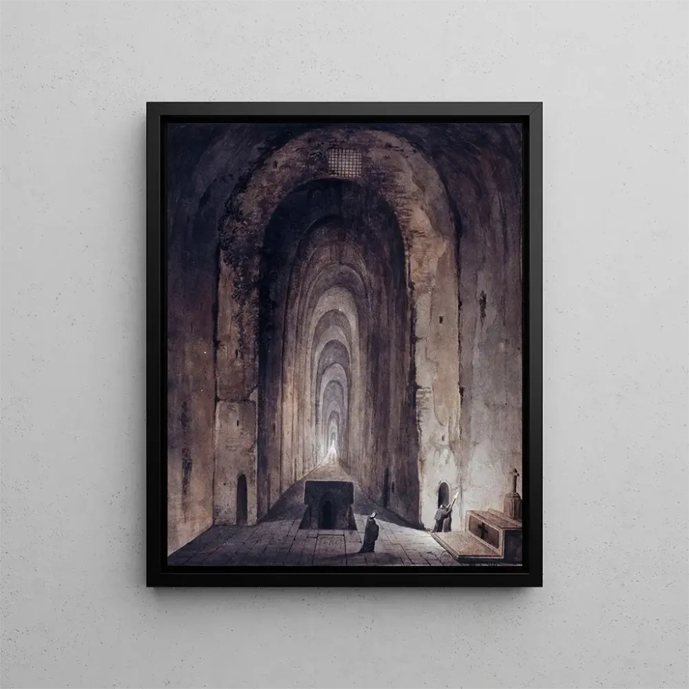 Gemälde Die Katakomben von Saint - Agnès Neapel - François Marius Granet | Kunstdruck