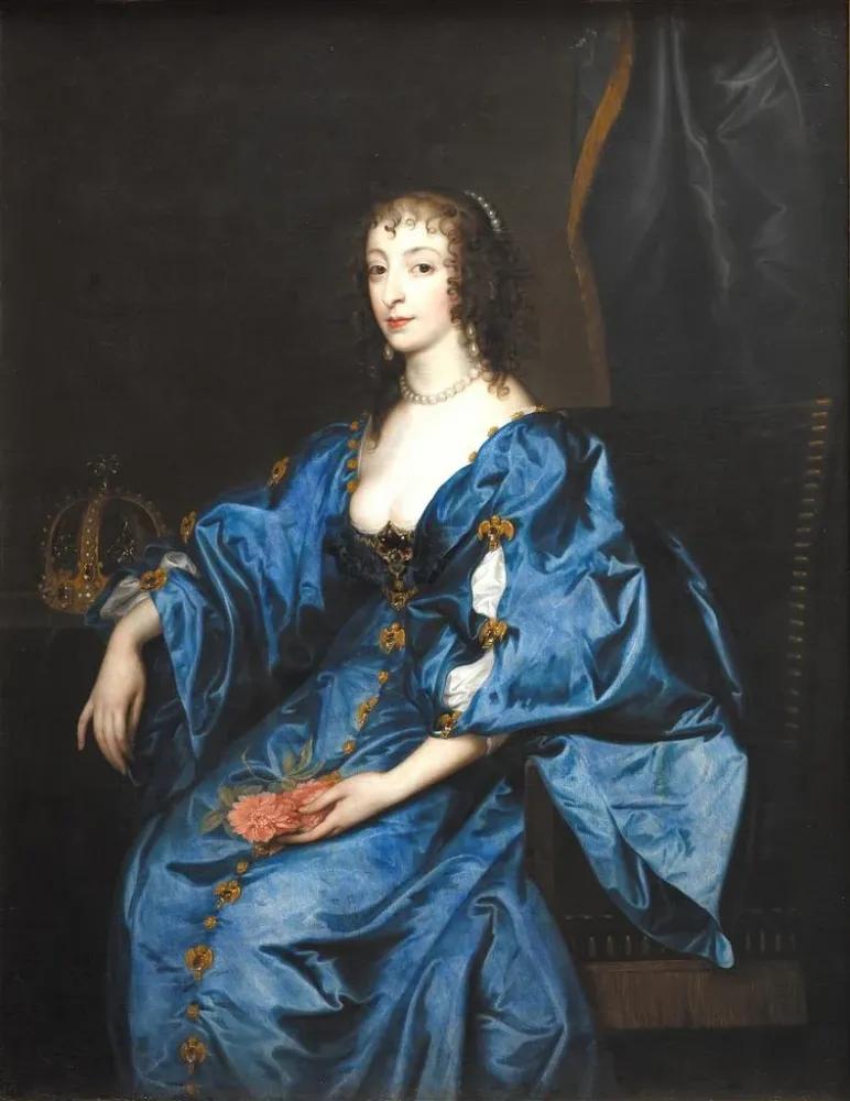 Gemälde Die Königin Henriette Marie von England - Antoine van Dyck | Kunstdruck
