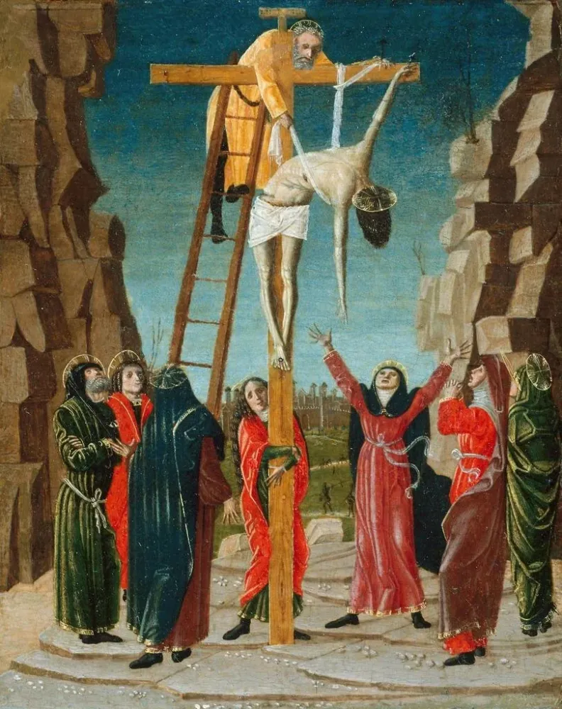 Gemälde Die Kreuzabnahme - Bernardino Butinone | Kunstdruck