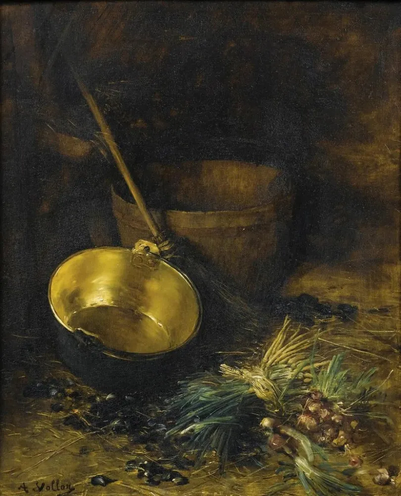 Gemälde Die Kupferschüssel - Antoine Vollon