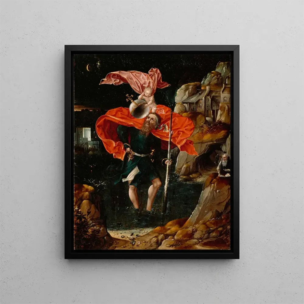 Gemälde Die Legende des Heiligen Christophorus - Anonym | Kunstdruck