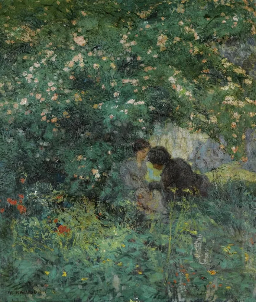 Gemälde Die Liebenden im Gras - Alois Kalvoda | Kunstdruck