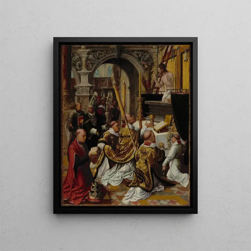 Gemälde Die Messe des heiligen Gregor des Großen - Adriaen Isenbrandt | Kunstdruck