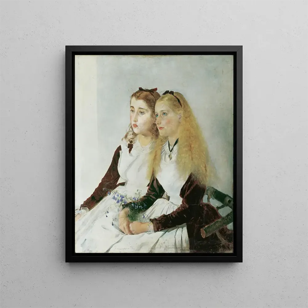 Gemälde Die Nichten des Künstlers, Elisabeth und Maja - Anton Romako | Kunstdruck