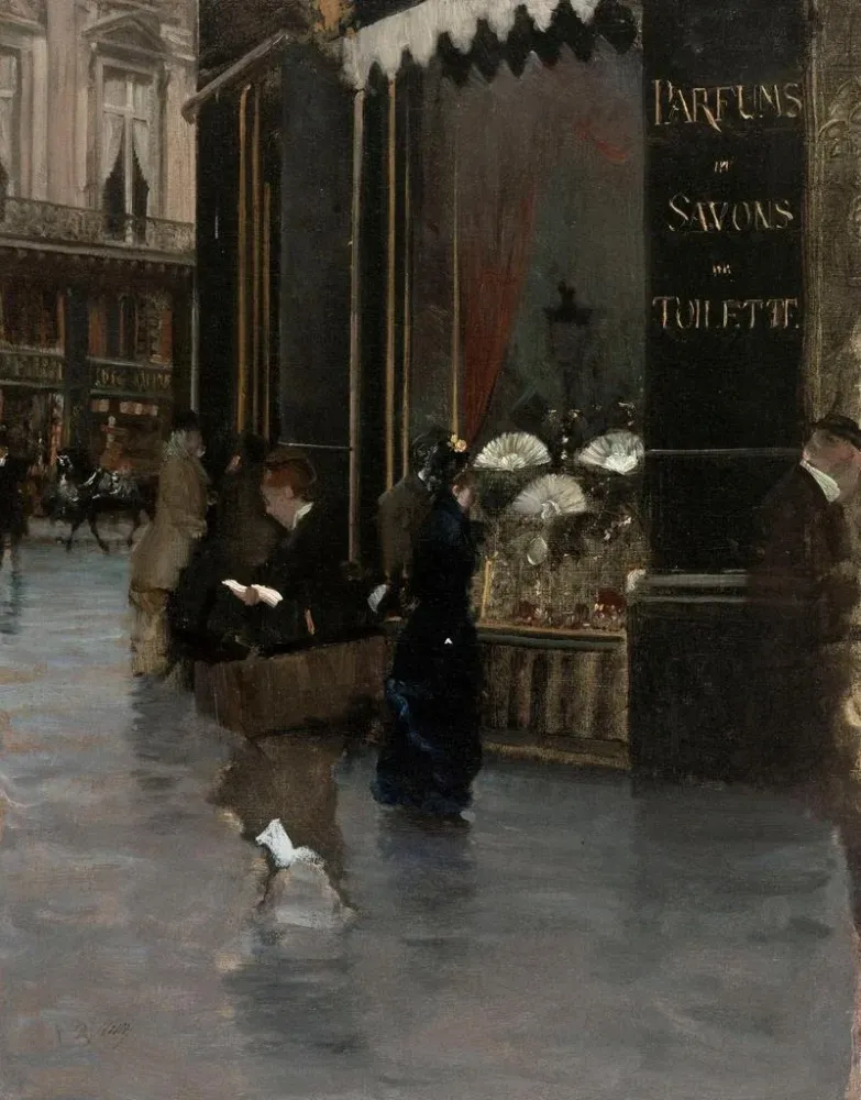 Gemälde Die Parfümerie - Giuseppe de Nittis | Kunstdruck