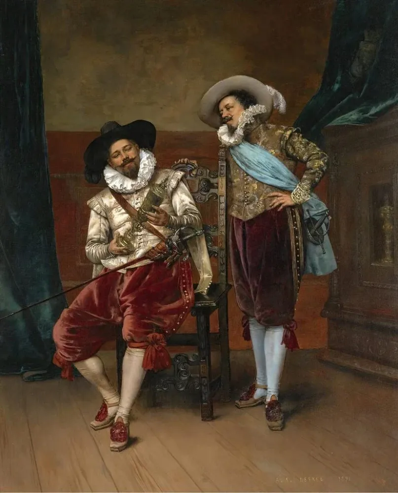 Gemälde Die Reiter - Adolphe Alexandre Lesrel | Kunstdruck