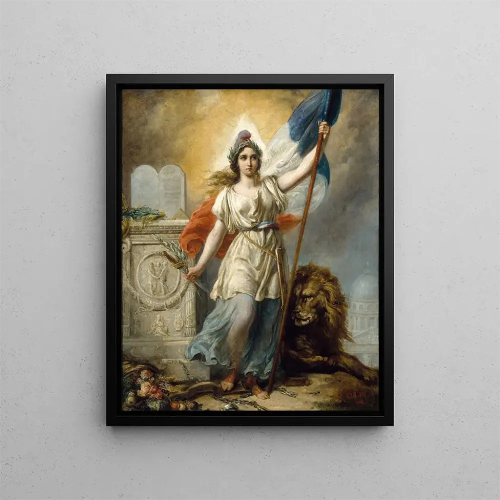 Gemälde Die Republik Skizze für den Wettbewerb von 1848 - Alexandre Marie Colin | Kunstdruck