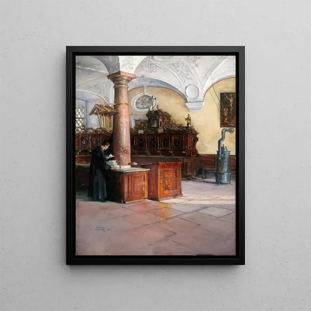 Gemälde Die Sakristei der Universitätshauptkirche Wien - Alfred Edler von Pflügl | Kunstdruck