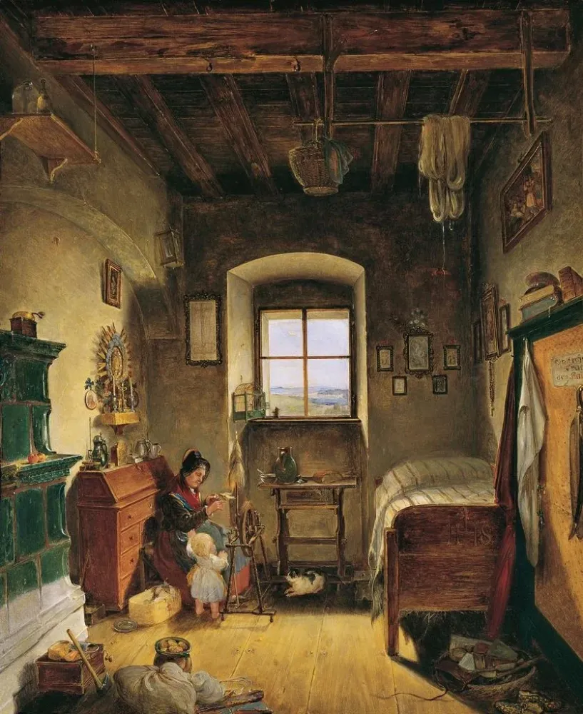 Gemälde Die Witwe vom Landwehrmann-Hof - Albert Schindler | Kunstdruck