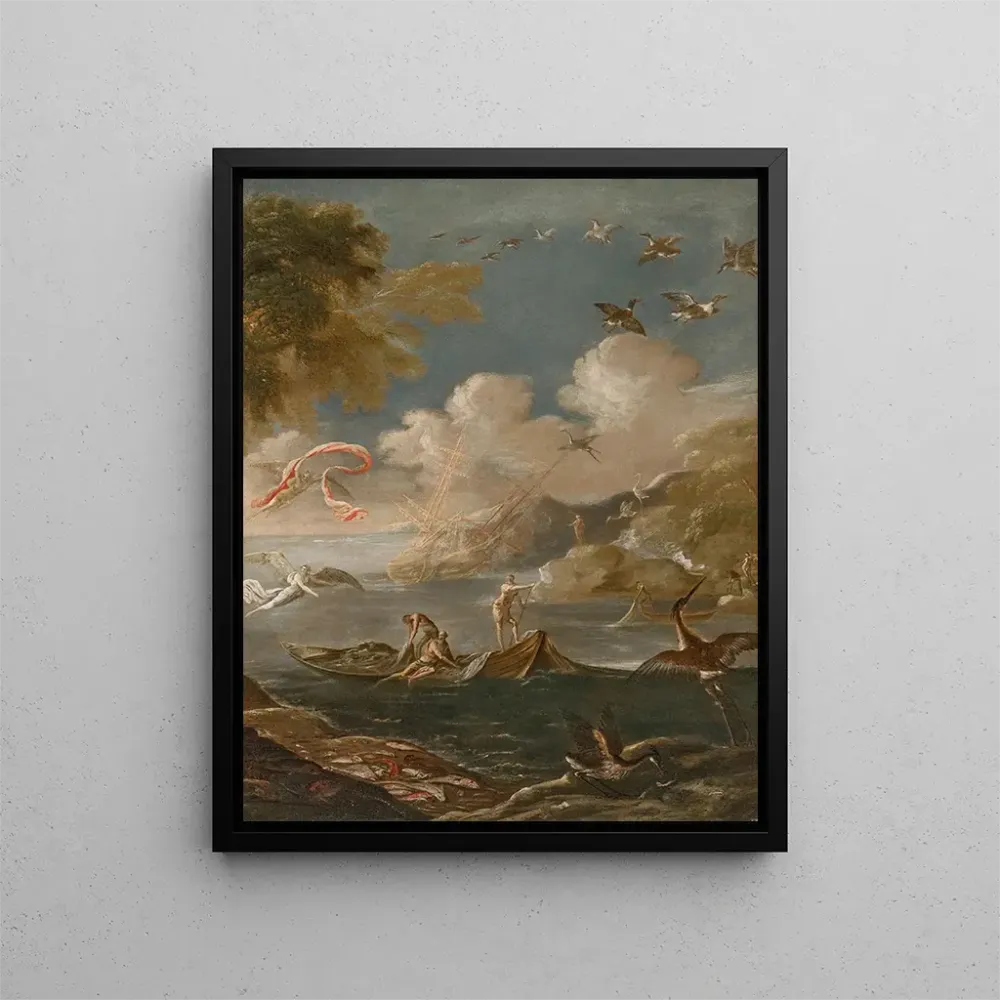 Gemälde Die wundersame Fischerei - Agostino Tassi | Kunstdruck