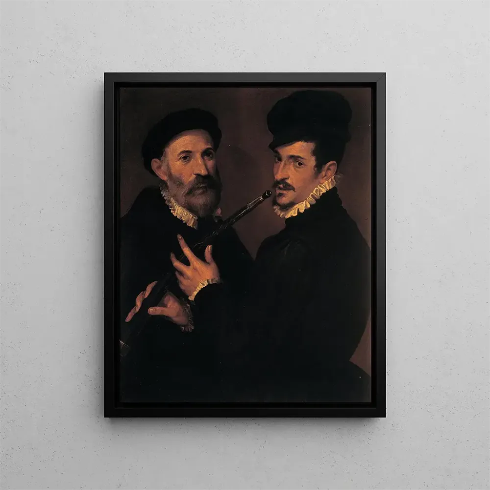 Gemälde Doppelporträt von Musikern - Bartolomeo Passarotti | Kunstdruck