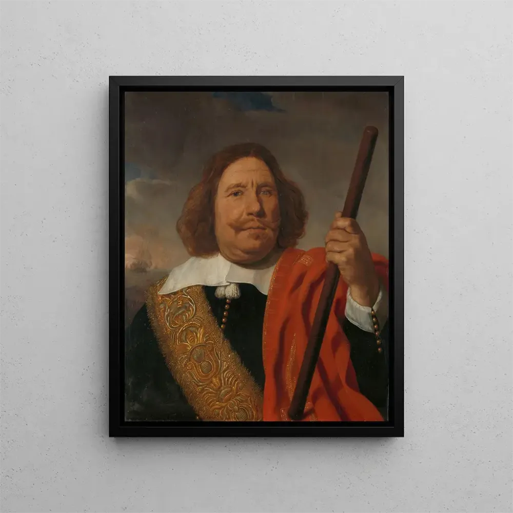 Gemälde Egbert Meeuwsz Cortenaer 1605-65 Vizeadmiral der Meuse Marine Rotterdam - Bartholomeus van der Helst | Kunstdruck