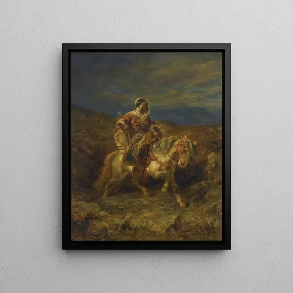 Gemälde Ein arabischer Späher auf Pferd - Adolf Schreyer | Kunstdruck