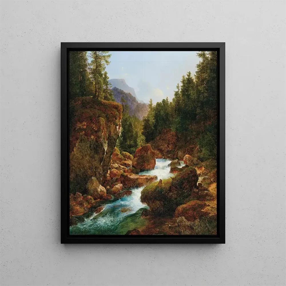 Gemälde Ein Bergsturz - Anton Hansch | Kunstdruck