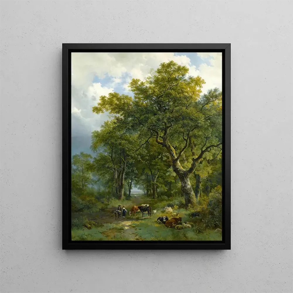 Gemälde Ein bewaldeter Pfad - Barend Cornelis Koekkoek | Kunstdruck
