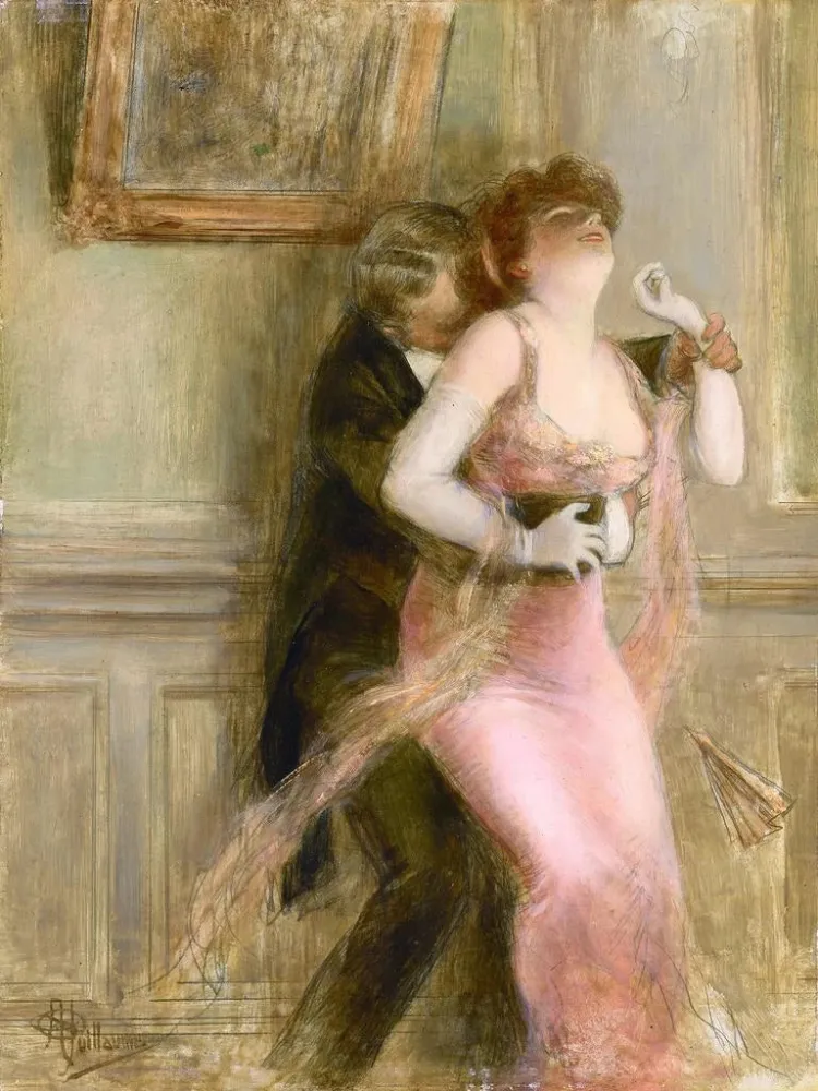 Gemälde Ein gestohlener Moment - Albert Guillaume | Kunstdruck