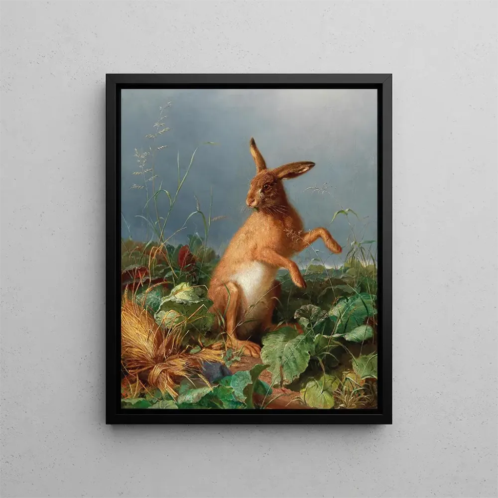 Gemälde Ein Hase im Feld - August Heyn