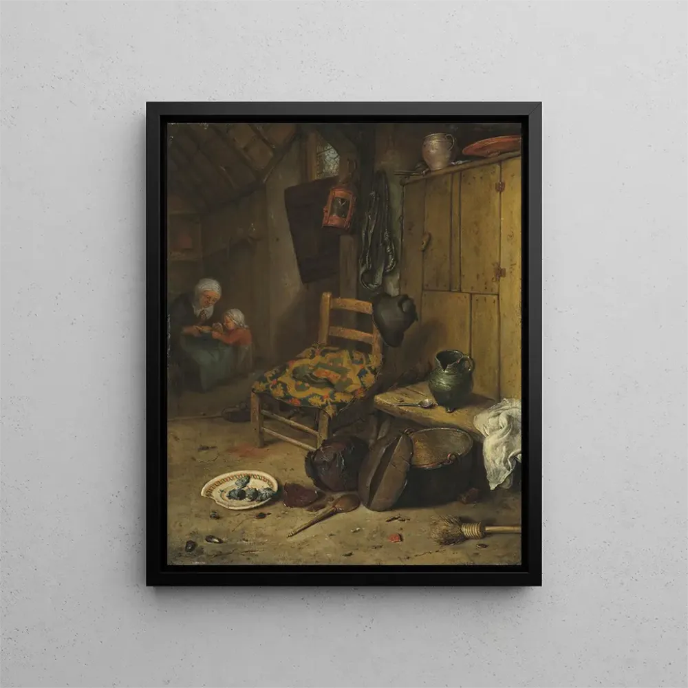 Gemälde Ein Kücheneinrichtung mit einer Mutter und ihrem Kind - Adriaen van Ostade | Kunstdruck
