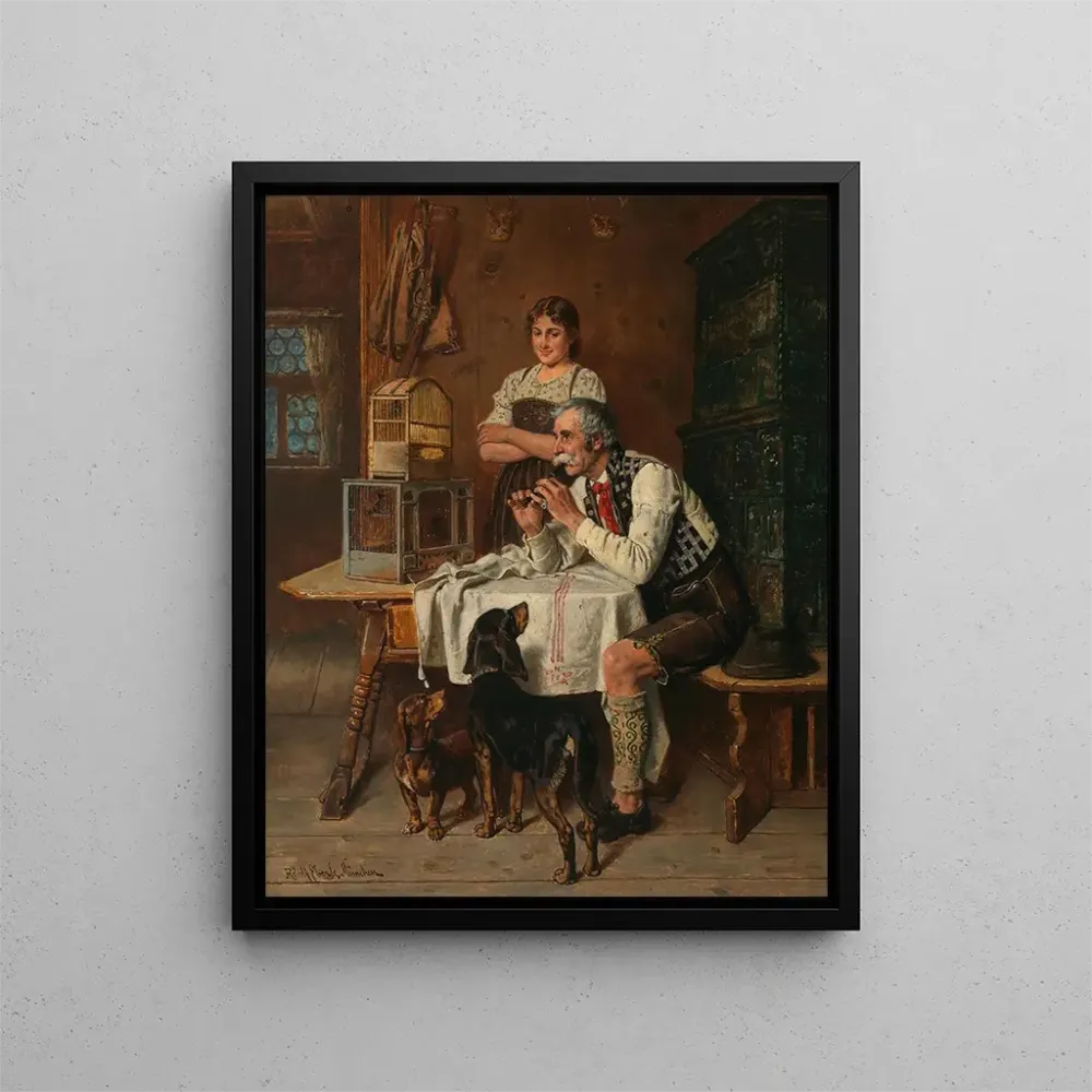 Gemälde Ein Konzert zu Hause - Adolf Eberle | Kunstdruck