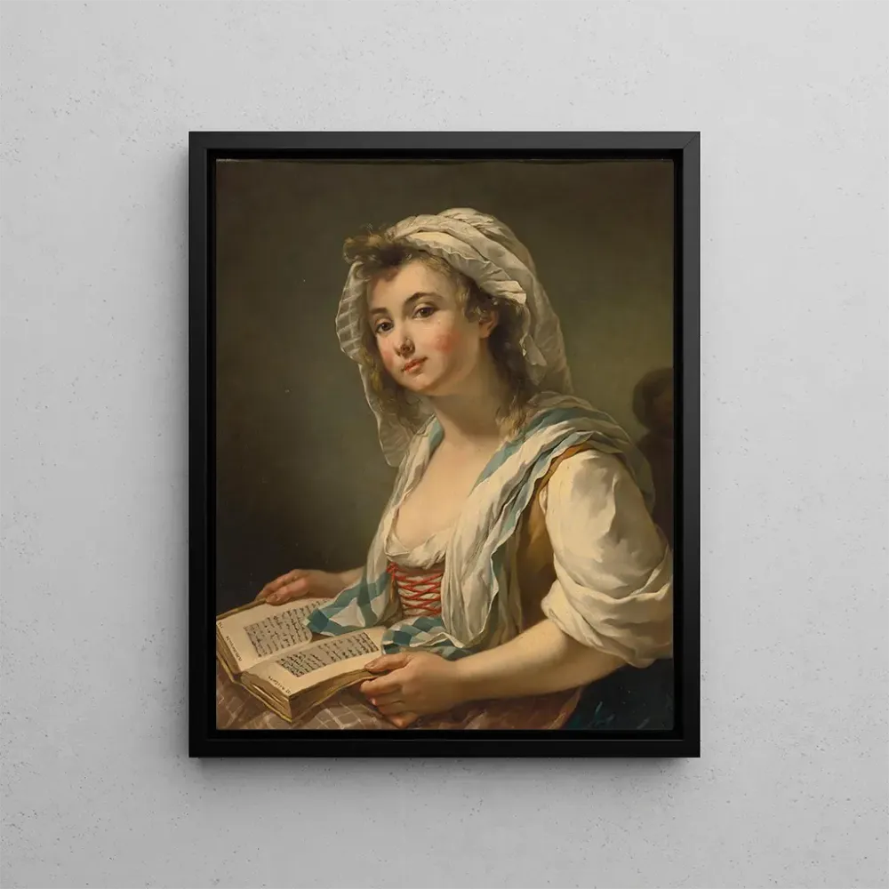 Gemälde Ein Mädchen, das ein Buch hält - Jean - Baptiste Charpentier | Kunstdruck