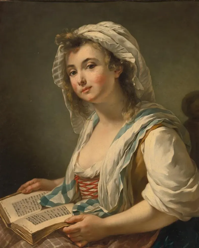 Gemälde Ein Mädchen, das ein Buch hält - Jean - Baptiste Charpentier | Kunstdruck