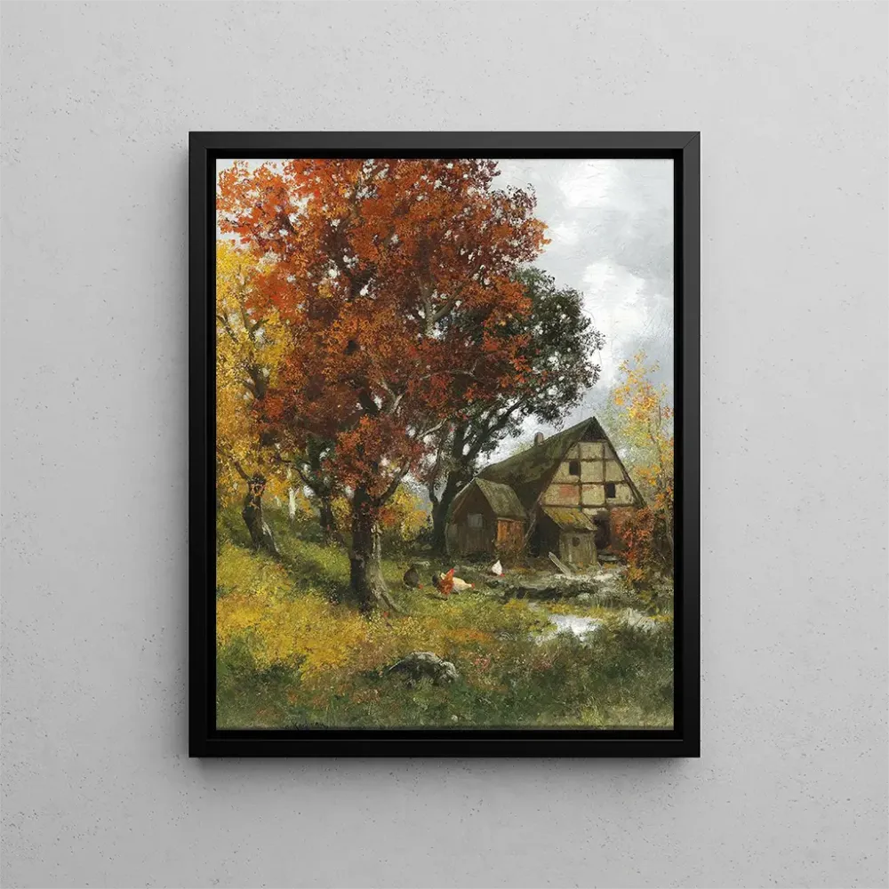Gemälde Ein Mühle einem Herbstwald - Adolf Kaufmann | Kunstdruck