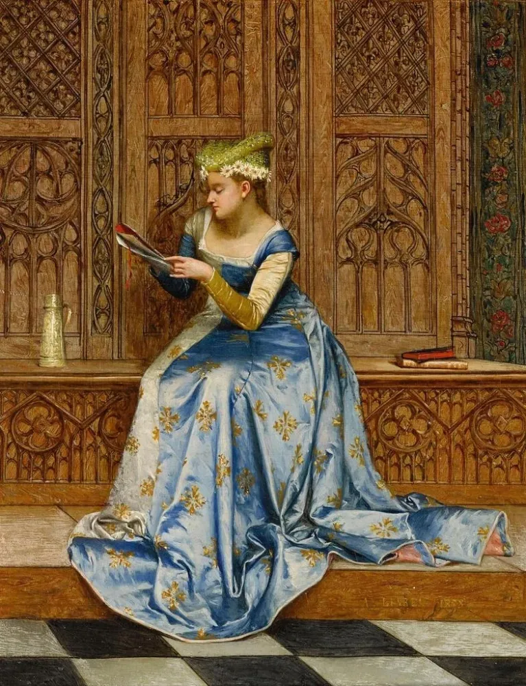 Gemälde Ein Moment der Ruhe - Adolphe Alexandre Lesrel | Kunstdruck