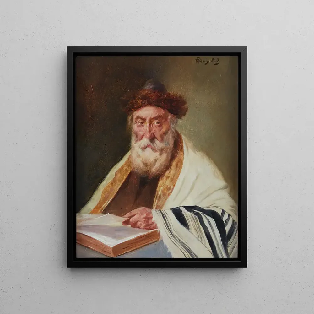 Gemälde Ein Porträt eines Rabbiners - Alois Heinrich Priechenfried | Kunstdruck