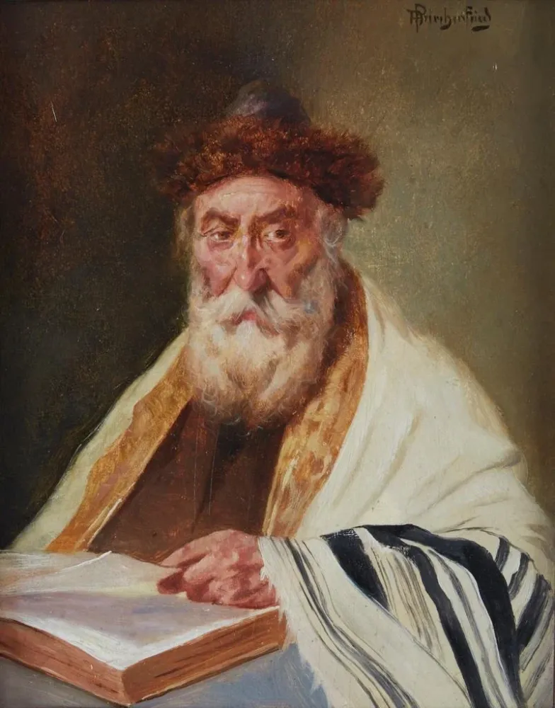Gemälde Ein Porträt eines Rabbiners - Alois Heinrich Priechenfried | Kunstdruck