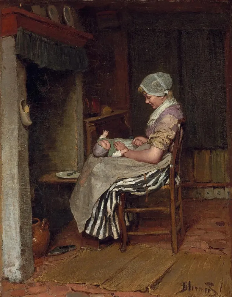Gemälde Ein zärtlicher Moment - Bernardus Johannes Blommers