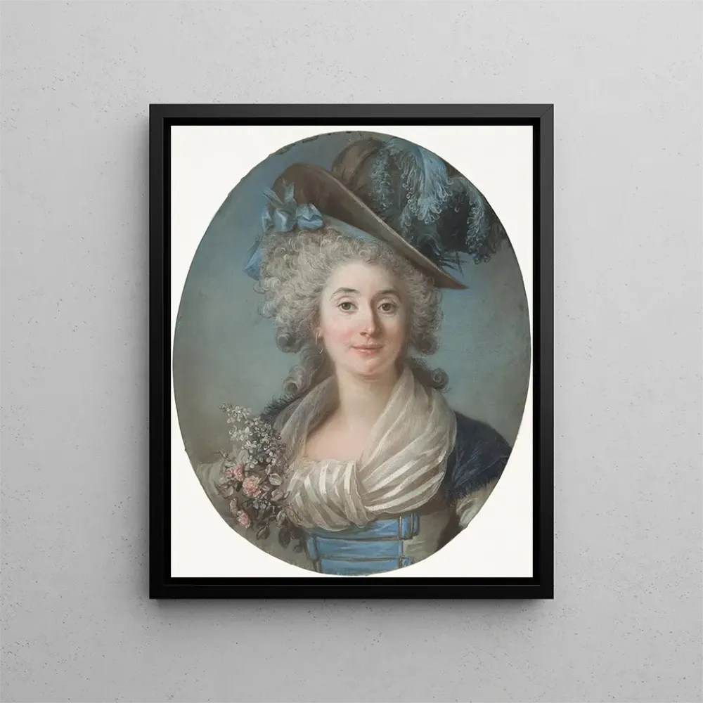 Gemälde Eine adrette Frau mit Hut und Federn - Adélaïde Labille-Guiard | Kunstdruck