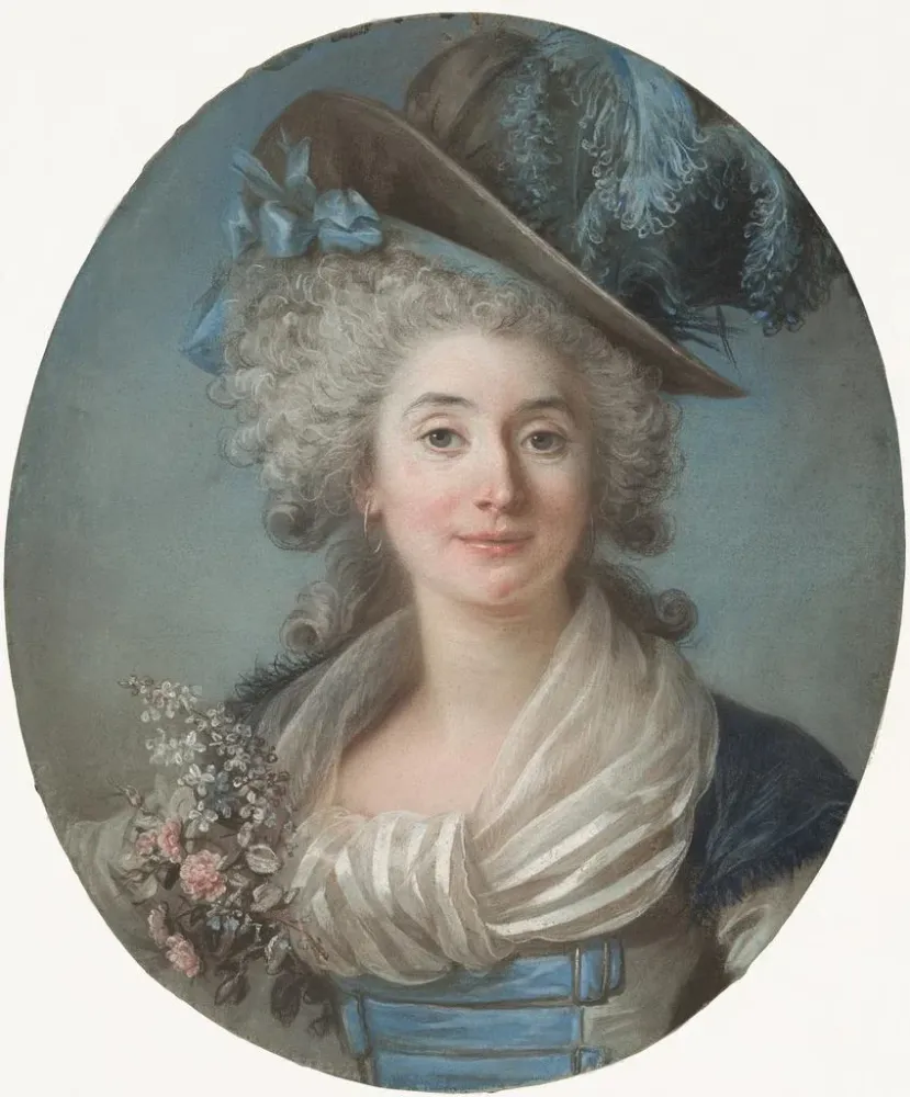 Gemälde Eine adrette Frau mit Hut und Federn - Adélaïde Labille-Guiard | Kunstdruck