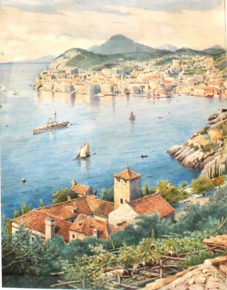 Gemälde Eine Aussicht auf Dubrovnik - Anton Perko | Kunstdruck