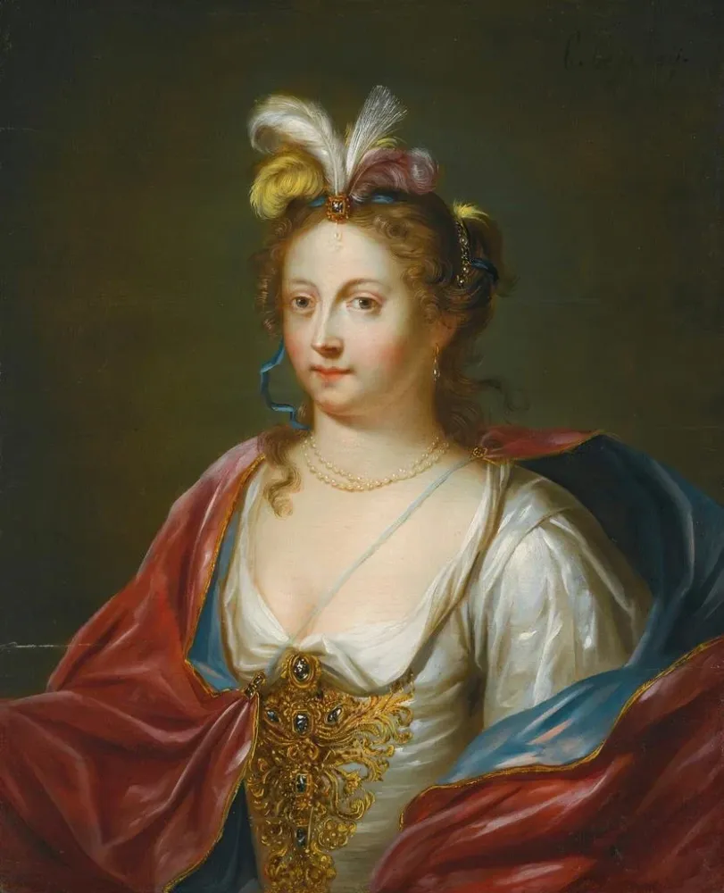 Gemälde Eine Dame orientalischem Gewand - Balthasar Beschey | Kunstdruck