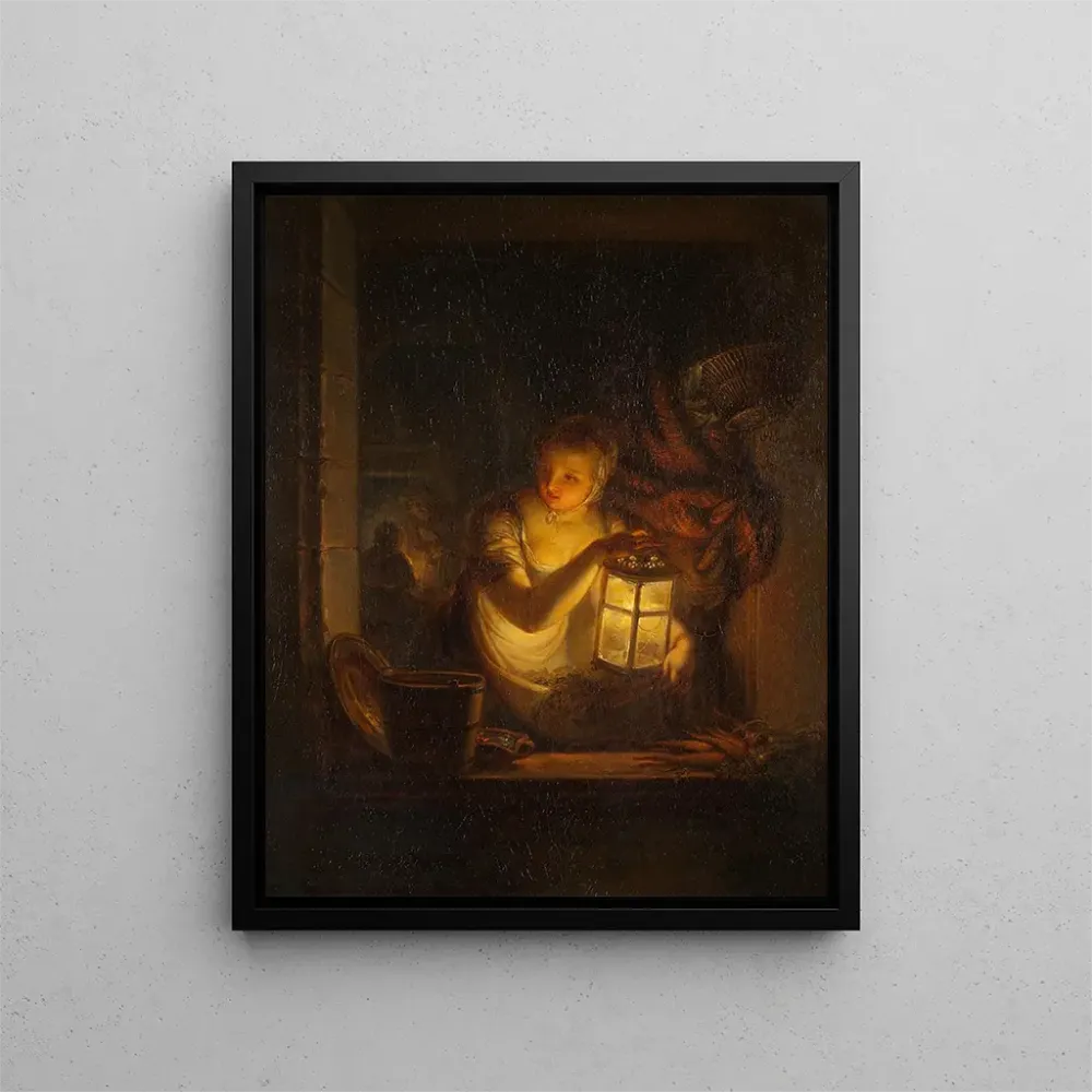 Gemälde Eine Frau mit Laterne - Alexander Laurus | Kunstdruck