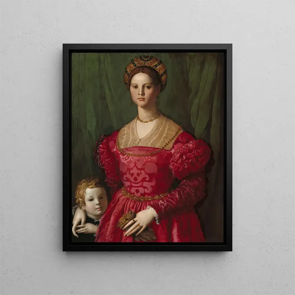 Gemälde Eine junge Frau und ihr kleiner Junge - Agnolo Bronzino