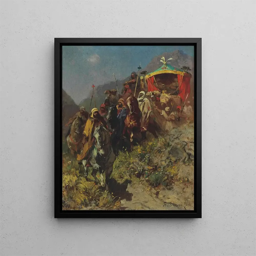 Gemälde Eine Karawane auf einem Bergpass - Alberto Pasini | Kunstdruck