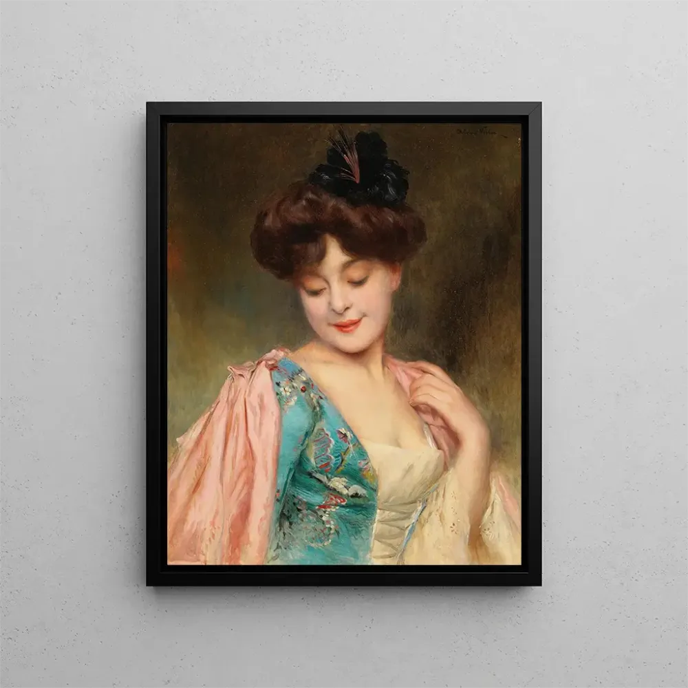 Gemälde Eine kokette Dame - Alexis Vollon | Kunstdruck