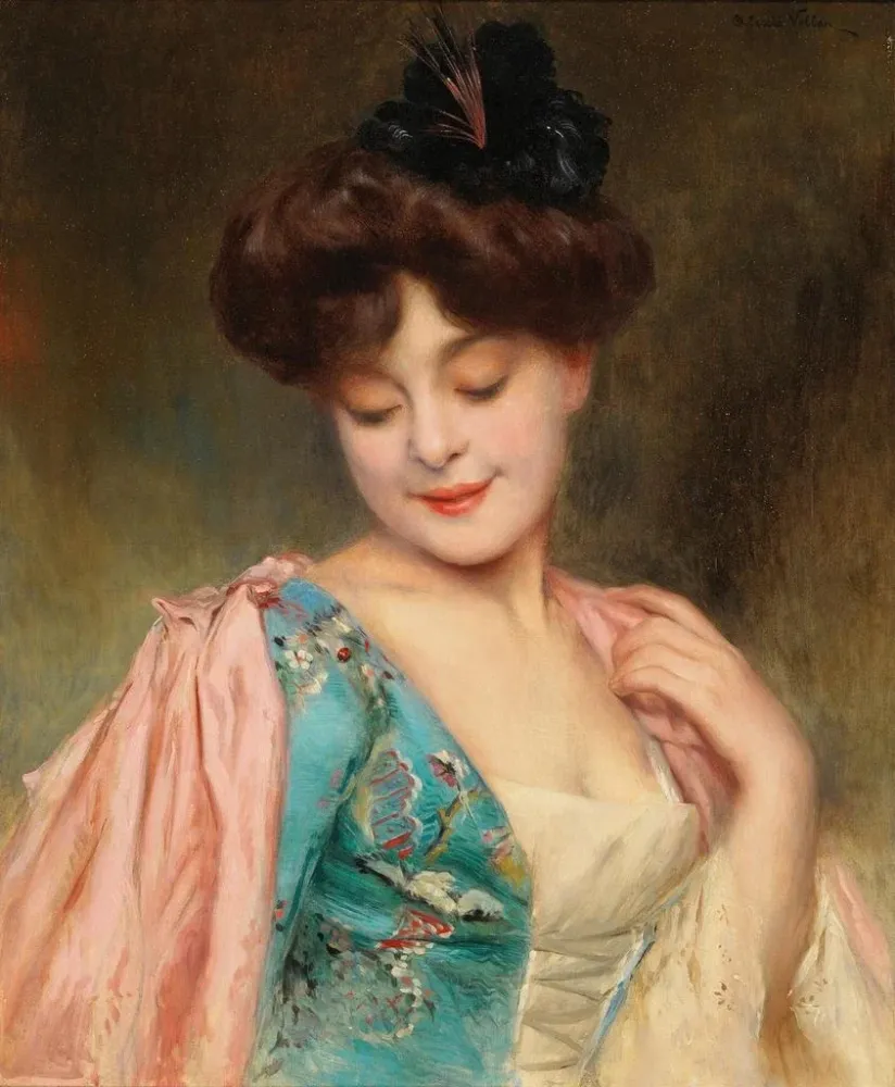 Gemälde Eine kokette Dame - Alexis Vollon | Kunstdruck