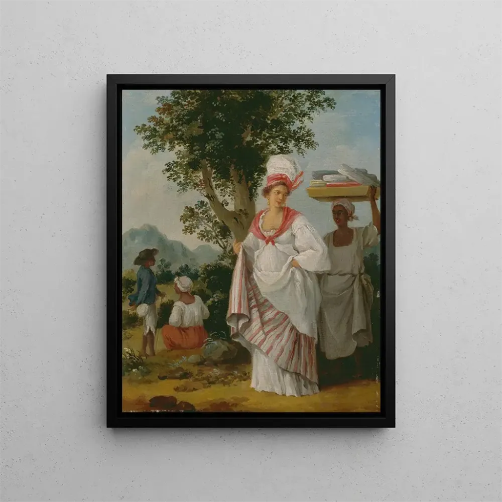 Gemälde Eine kreolische Antilliane begleitet von ihrem schwarzen Diener - Agostino Brunias | Kunstdruck