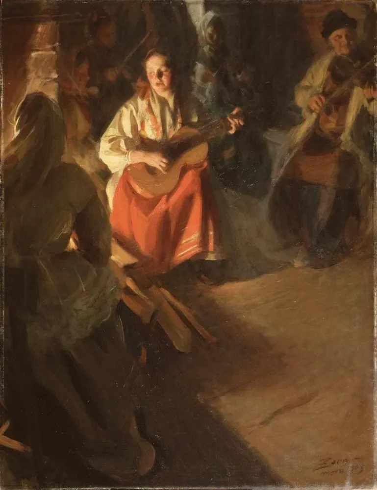 Gemälde Eine musikalische Familie - Anders Zorn | Kunstdruck